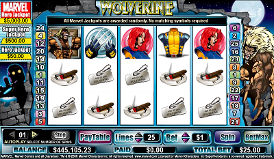 Wolverine slot game