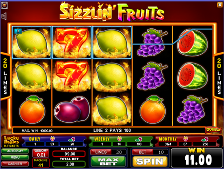 Sizzlin Fruits slot game